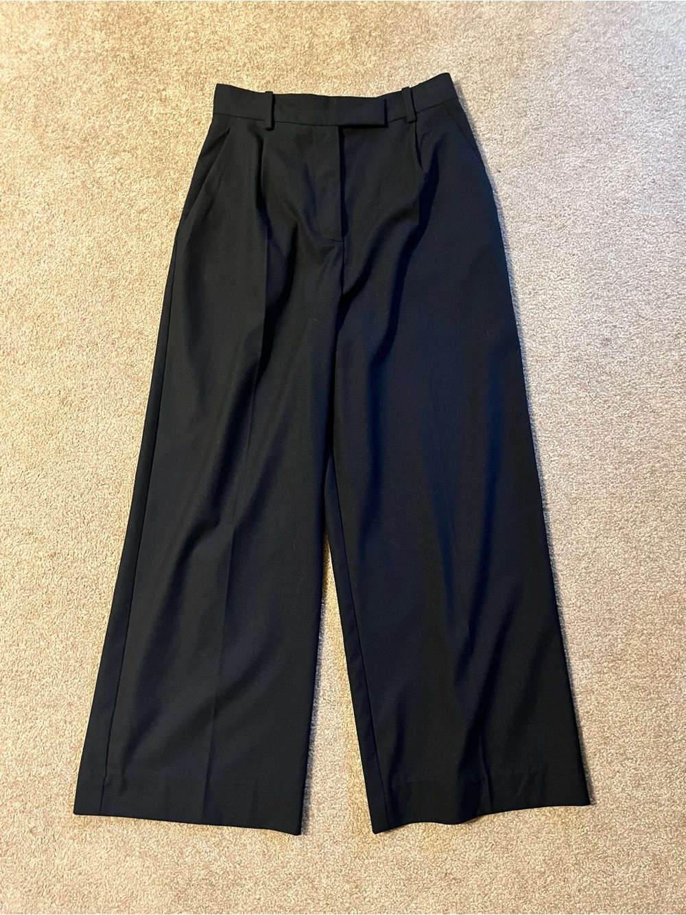 Zara Black Wide-Leg Trousers